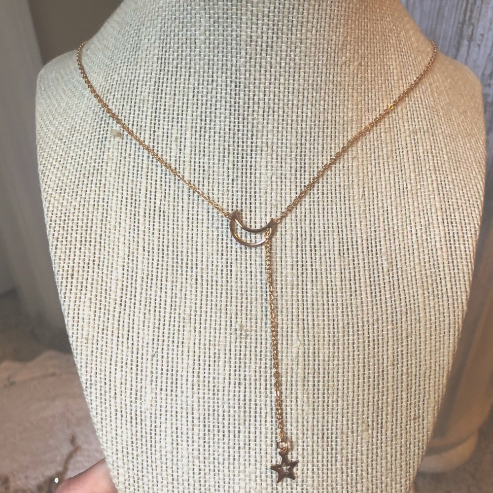 Boho Star and crescent moon necklace - Picture 1 of 1